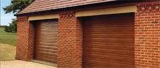 Oak Roller Shutter Garage Door